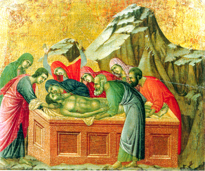 La mise au tombeau - Duccio
