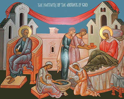 Icône de la Nativité de Marie