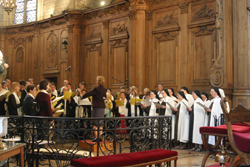 Chorale pour la messe télévisée à l'église Saint-Michel de Dijon