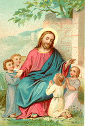 Jésus bénissant les enfants - image appartenant à Elisabeth